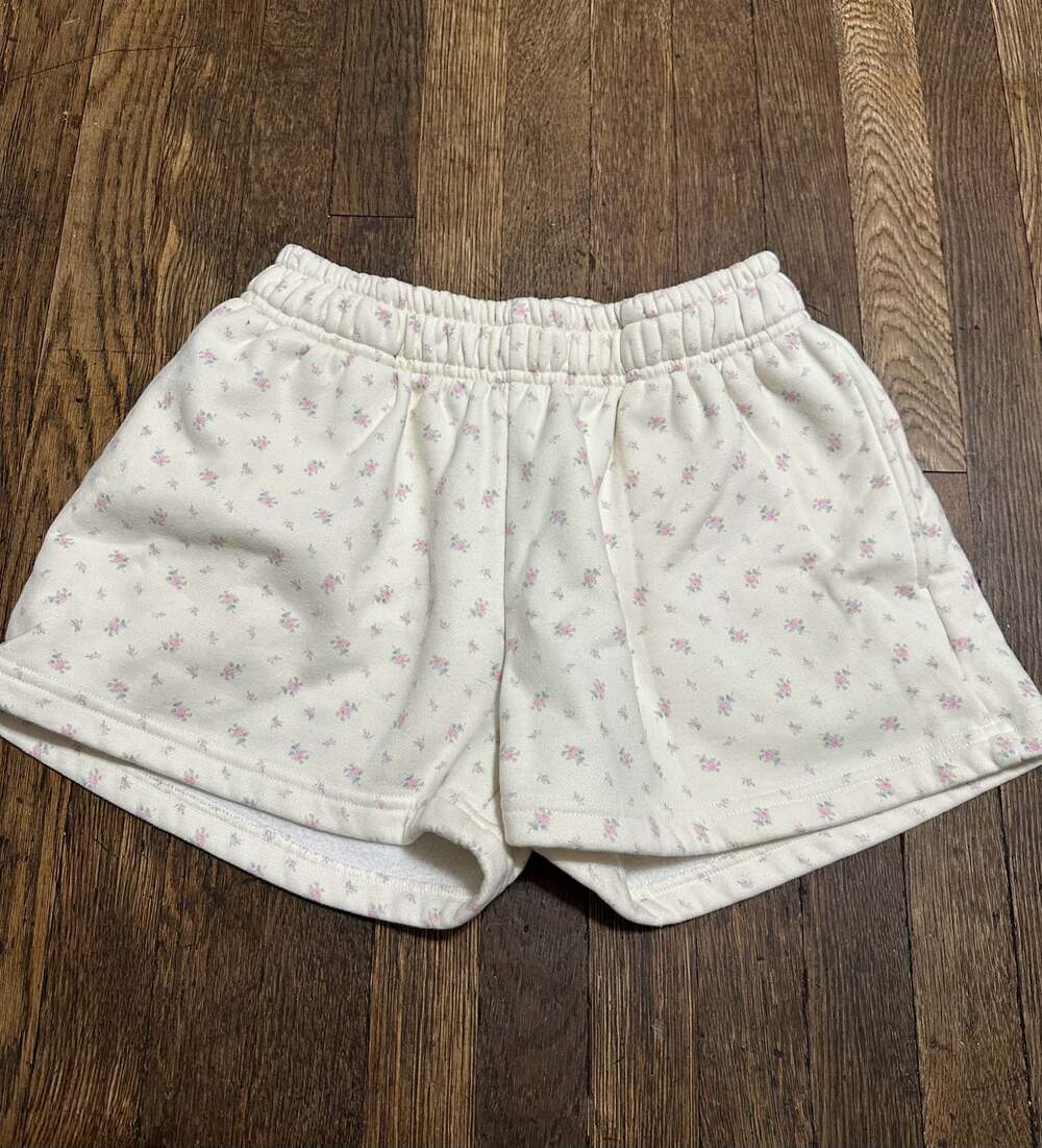 Altar'd State Intimates Floral Print Sweat Shorts with Pockets Cottage Lounge S